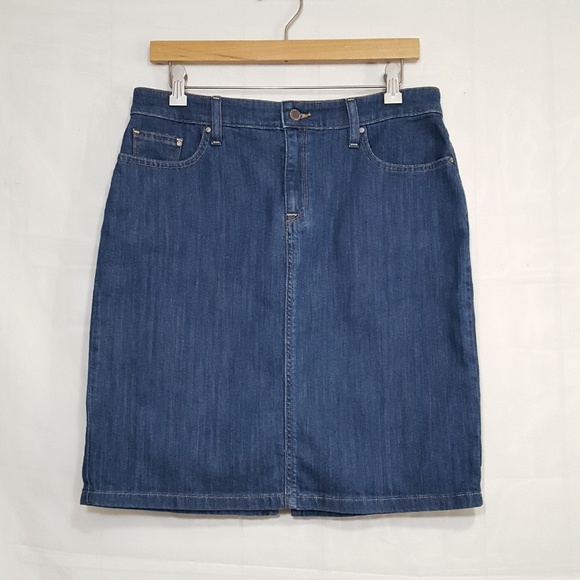 ll bean jean skirt